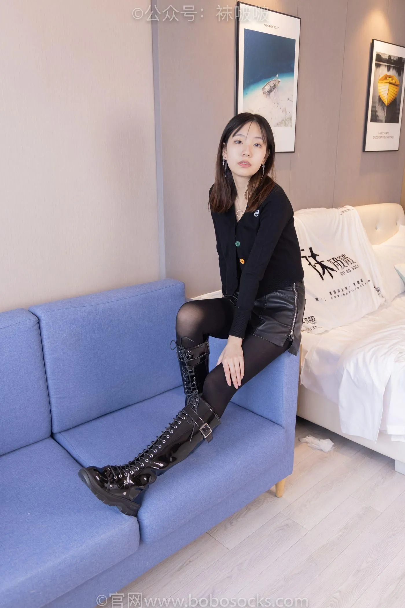 [BoBoSocks袜啵啵]NO.072 小甜豆-两双长靴、厚黑丝、厚肉丝 [144P]插图6